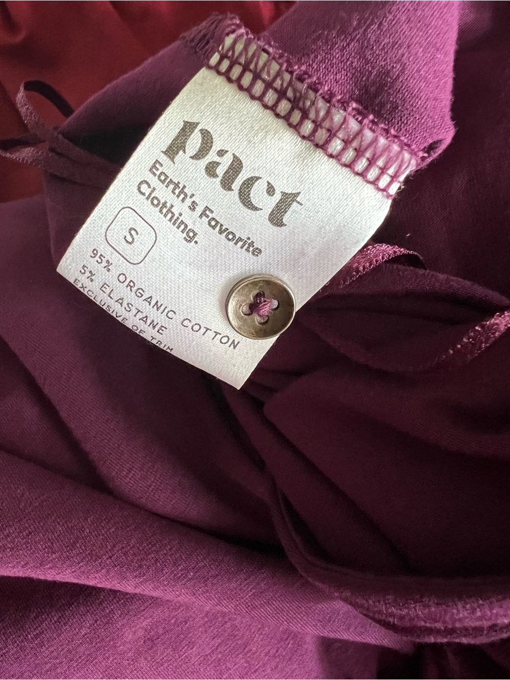 ‼️EUC: Pact Organic Women’s Plum Fit & Flare Cowl Neck Jumpsuit - S - Picture 7 of 9